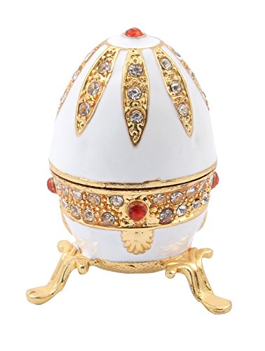 QIFU Mini Easter Egg Hand Painted Enamel Trinket Box Unique Gift for Family(QF208)
