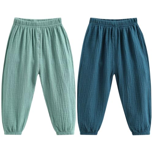 Pantalon bloomers bébé haut de gamme en coton lin doux couleur unie