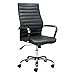 HomeRoots Steel White Faux Leather Ergonomic Classic Office Chair