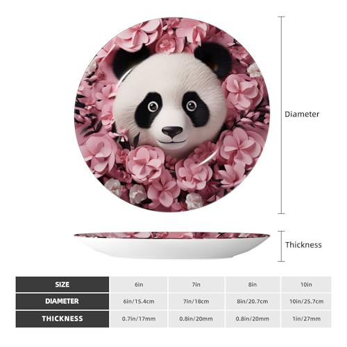 Assiette décorative panda rose pour sublimer votre mur de bureau