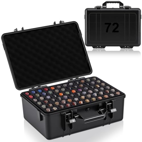Image of Bucherry 72 Folding Knife Case Waterproof Pocket Knife Holder Hard Sided Knives Storage Box Lockable Protective Travel Storage Organizer for Folding Knives Collection