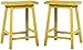 Acme 96653 24 x 14 x 19 in. Gaucho Counter Height Stool44; Antique Yellow - Set of 2