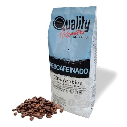 Quality Roasters Coffees. Café en grano natural. Descafeinado. 100% Arábica. Tueste Medio. Tostado artesanal. (1 Kg, Descafeinado)