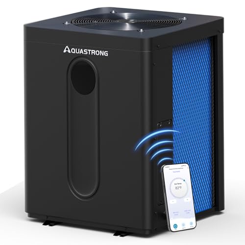 Aquastrong 80,000 BTU Top Discharge Inverter Swimming Pool Heat Pump, Electric Pool Heater for Above Ground and Inground Pool, WiFi Capable Timer, Heating and Cooling Pool Heater for 21000 Gallons