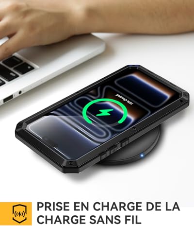 Coque iPhone 17 Pro Métal solide idéale pour le chantier et le sport