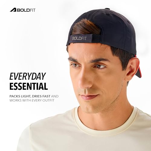 Boldfit Head Caps for Men Unisex Mens Caps with Adjustable Strap in Summer for Men Caps Men for All Sports Cap For Girls caps Gym Caps for Men Women Cap Sports Caps for Men - Blue