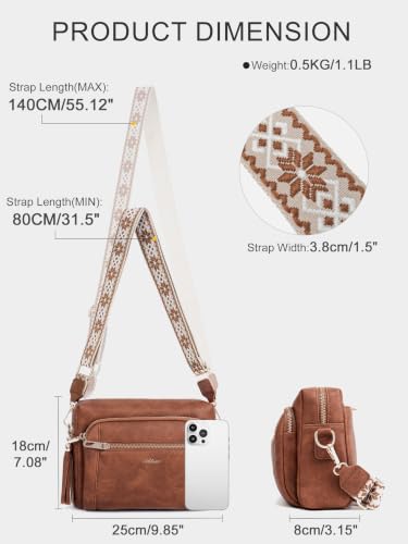 Image of Vegan Leather Crossbody Bags for Women Anti theft Purses and Handbag