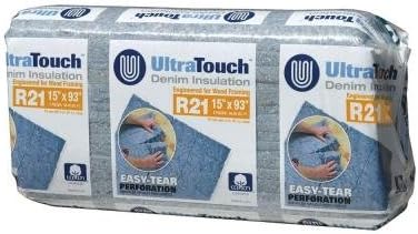 Ultra Touch 15 in. x 93 in. R21 Denim Insulation (12-Bags)