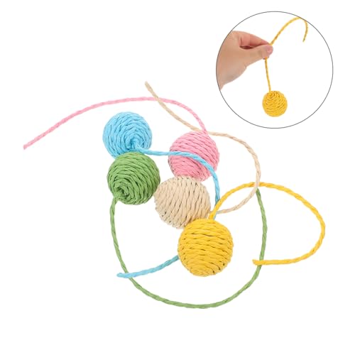 Bola de Rascador para Gatos 5 piezas con Cola de Cuerda de Sisal miniatura 7