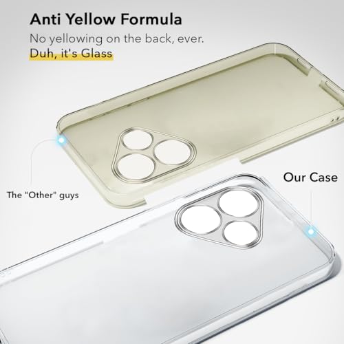 Image of Jkobi Lifetime Anti-Yellow Clear Back Cover Case for Realme GT 6 | GT 6T 5G (Sleek Hard Crystal | Shockproof and Camera Protection)