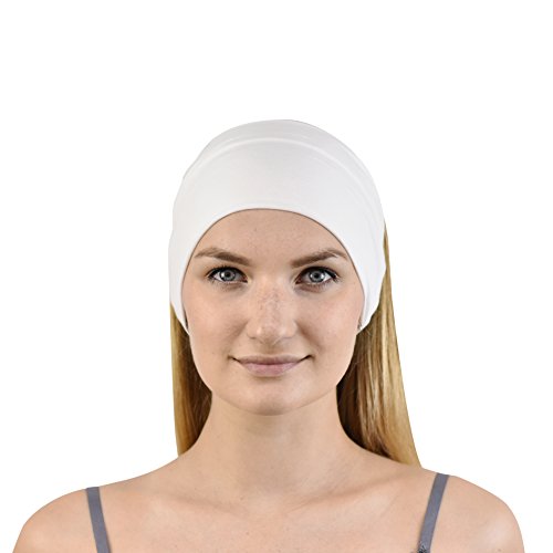 Jasmine Silk Unisex Bamboo Headband Hair Band (Ivory) - Image 2