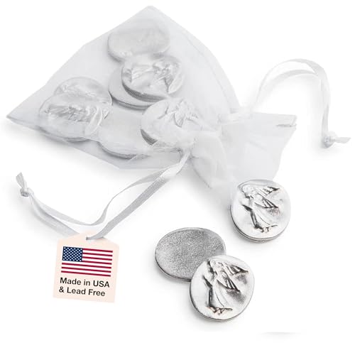 DANFORTH Pewter Pocket Angel Bag of 10 | Handcrafted in USA Guardian Angel Tokens | Gift of Inspiration & Protection