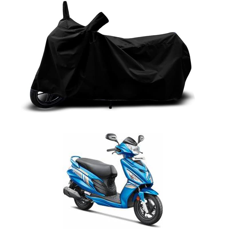 Image of 100% Scratchproof /UV-Rays /Heat Protection /Birds Dropping /Water Resistant /Dust Proof /Waterproof /Full Bike Scooty Two Wheeler Body Cover Compatible for Kine All Varients[Black]