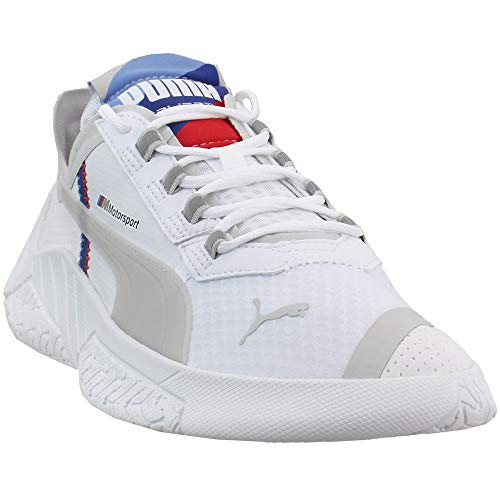 PUMA PUMA Mens BMW Motorsport Replicat-x Sneaker, PUMA Mens White-PUMA Mens White-Blueprint, 10.5