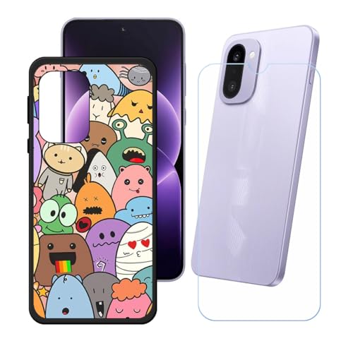 BMPNLSZ �K�p OnePlus 15R�p+HD�����K���X�ɓK�����ėpTPU�P�[�X�A�V���J�Q���P�[�X�o���p�[�ی�o�b�N�P�[�X-OnePlus 15R�p�ɓK����9�d�x�X�N���C�u�h�~�X�N���[���v���e�N�^(6,83") - LH73