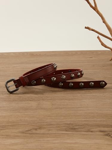 Women Fashion Leather Belt for Jeans Dress Women Punk Leather Belt3