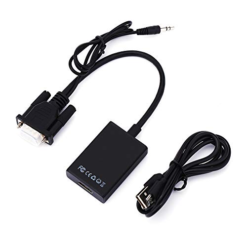 Adaptador VGA para HDMI, transformador VGA para HDMI de tamanho pequeno, para computador PC