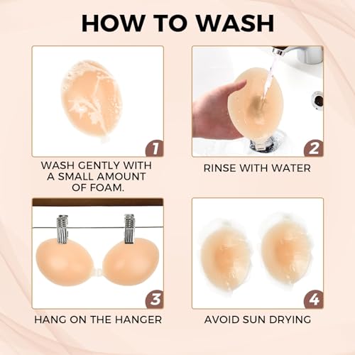 Strapless Sticky Adhesive Bra Invisible Push up Reusable Silicone Off Backless Viscous for Women Dress4