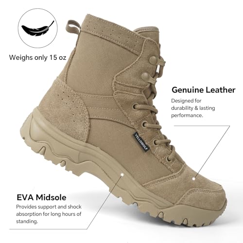 Image of Women's 6 Inch Lightweight Tactical Combat Boots - Army Desert Boots