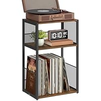 Vasagle 3-Tier Record Player Stand (Rustic Brown) only .99: eDeal Info