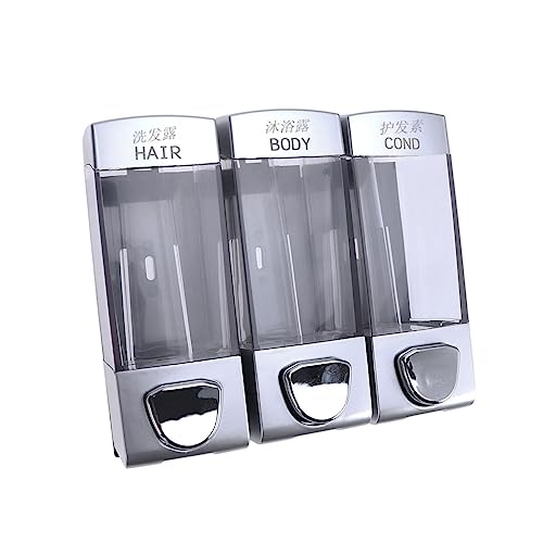 BRIGHTFUFU Shampoo Conditioner Dispenser Wall-Mounted Soap Pump for Bathroom Multi-Function Gel/Lotion Dispenser