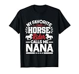 Photo Gallery my favorite horse rider calls me nana grandma grandparent maglietta Photo Gallery my favorite horse rider calls me nana grandma grandparent maglietta