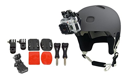 ProGear Helmet Front Mount Bundle with Adhesive Pads for GoPro Hero 4/3+/3/2/1