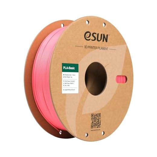 eSUN Filamento PLA 1,75 mm, filamento di Basic PLA per stampanti 3D Precisione dimensionale +/- 0,05 mm, bobina da 1 kg (2,2 libbre) Filamento PLA veloce per stampanti 3D, Rosa