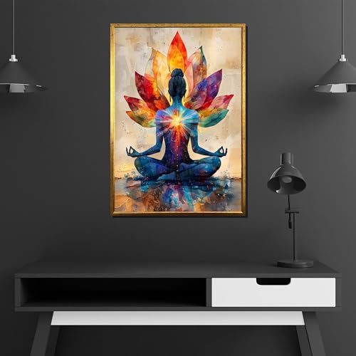 Tableau sur toile Chakra Yoga pour retrouver la sérénité à la maison