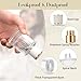 ZHENGYAOYANG 1 Pack Empty Perfume Spray Bottles, 50ML Ribbed Glass Atomizer Spray Bottle for Men and Women, Travel Refillable Perfume Atomizer for Sample Dispenser and Home Decor, White Cap