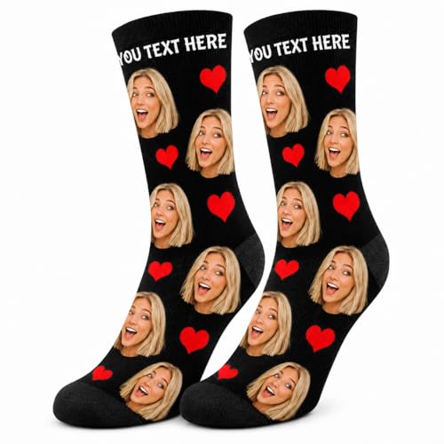 DPDP Chaussette personnalisé photo-Cadeaux personnalisés pour hommes Cadeau de la Saint-Valentin