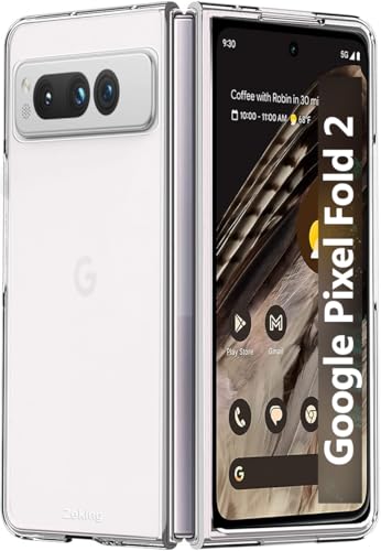 Zeking Designed for Google Pixel Fold Case, Crystal Clear Transparent Reinforced Corners TPU Shock-Absorption Flexible Case Cover for Google Pixel Fold (Clear)