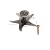 LEE House 4 Pieces Novelty Starfish Shape Door Knobs Drawer Cabinet Cupboard Single Hole Pull Handles Bronze Color