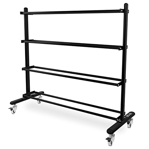 Valor Fitness 4-Tier Exercise Ball Storage Rack with Wheels – Holds Up to 20 Medicine, Slam, and Wall Balls – Durable Home Gym Organizer