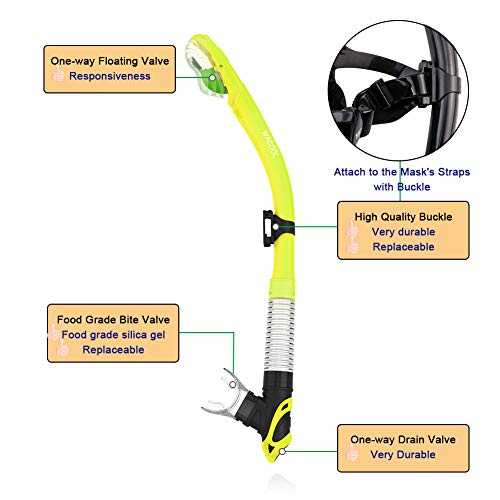 image for WACOOL Professional Adults Teens Kids Snorkeling Snorkel Diving Scuba 