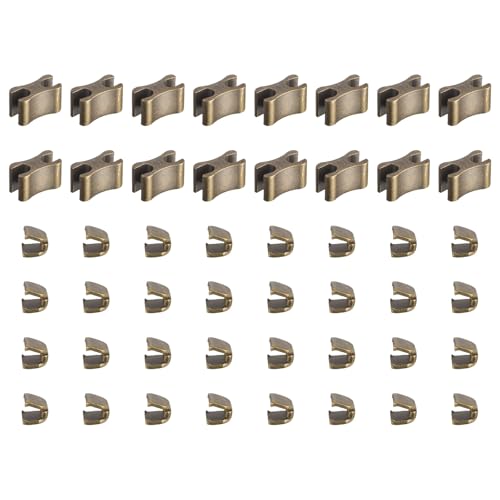Fermetures éclair en laiton uxcell lot de 16 arrêts U/H bronze