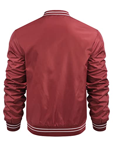Coofandy Men's Bomber Jackets Lightweight Windbreaker Full Zip Varsity Jacket Casual Spring Fall Active Coat Outwear #TOP3