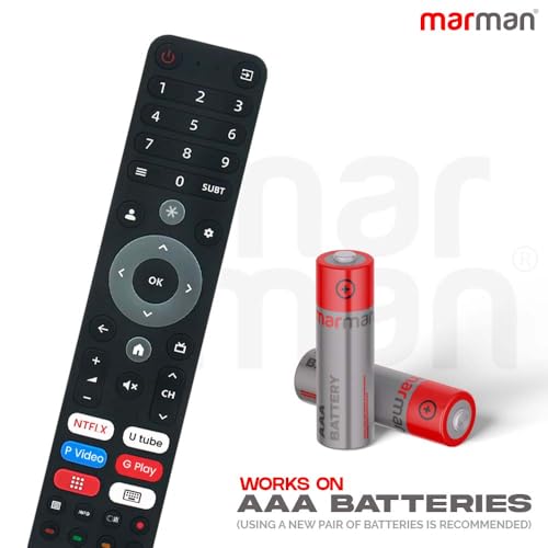 Image of marman Compatible with Impex Smart Tv Remote Control Suitable for evoQ Series 4k Ultra HD LED 32 43 50 55 65 75 Inch TV Non Voice Command with Hotkeys - Match Remote Key by Key with Existing Remote
