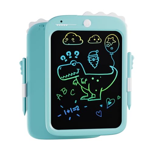 Image of Proffisy 10 Inch LCD Writing Tablet, Dinosaur Digital Writing Pad with Stylus, One-Touch Erase & Screen Lock, Reusable Paperless Notepad for Drawing, Handwriting, Notes & Travel (Blue)