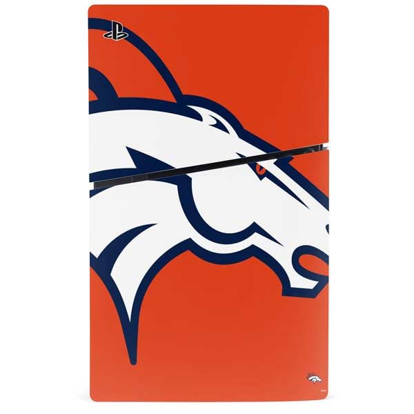 Skinit Decal Gaming Skin Compatible with PS5 Slim Disk Bundle - Officially Licensed NFL Denver Broncos Large Logo Design