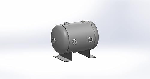 Miniatura 9 de PneumaticPlus Tanque receptor de aire, 10 galones, certificado ASME, horizontal universal, 12 x 23 pulgadas, 200 PSI, patas (10 galones)