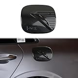 Korlot Cubierta de tanque de combustible estilo fibra de carbono, accesorios para molduras de puerta de gas para KIA K5 2021-2024 Korlot Cubierta de tanque de combustible estilo fibra de carbono, accesorios para molduras de puerta de gas para KIA K5 2021-2024