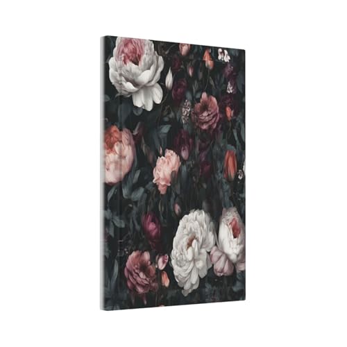 Decorative Light Switch Cover Plate Rustic Big Pink Flowers White Peony Floral 1 Gang No Device Single Blank Outlet Covers Wall Plate Cover Switchplate Electrical Faceplate