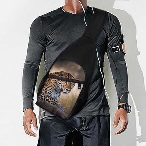 Bolso Bandolera Leopardo Africano Deportivo para Senderismo miniatura 7