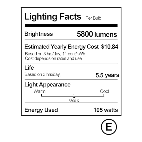 Image of EMART Full Spectrum Light Bulb, 105W Spiral CFL 5500k Daylight for Softbox Lighting Kit, Replacement Lamp for Photography Photo Video Studio, Household Use, Portrait Shooting -2PACK