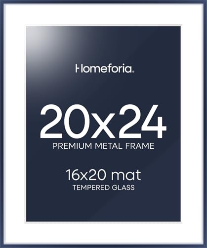 Homeforia 20x24 Frame Navy Blue, High End Metal 20x24 Poster