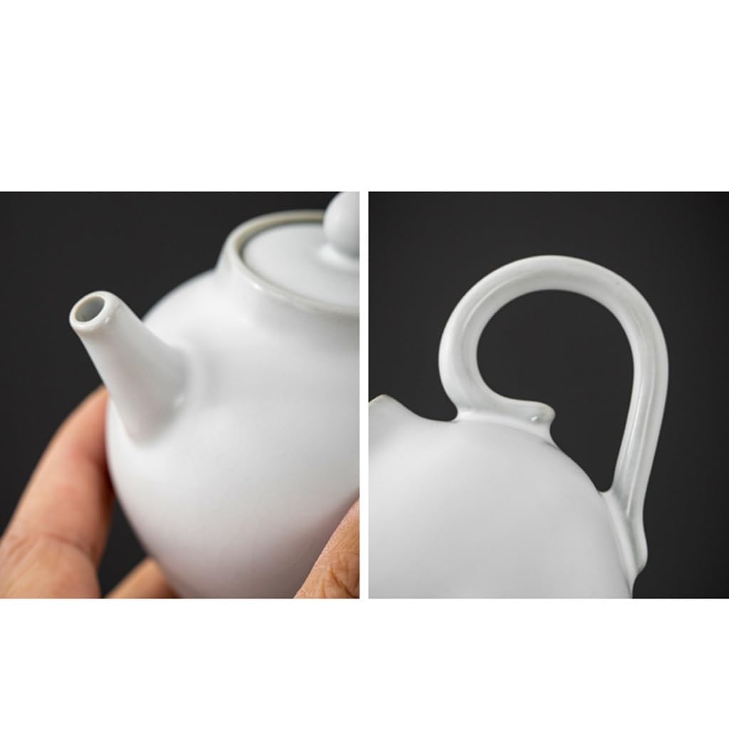 Teiera giapponese in ceramica, teiera in porcellana filtrata per uso domestico, piccola teiera nera per preparare il tè, design elegante, perfetta per foglie sfuse e bustine di tè