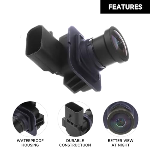Image of Rear View Back Up Wide Angle Camera Park Assist Reverse Camera - Compatible for Ford Edge 4 Cyl 2.0L DOHC, 4 Cyl 2.0L Duratorq-TDCi 2015-2018 - Replace Part F2GZ19G490A