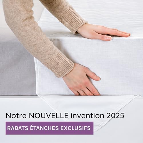 Protection matelas coton imperméable blanc haut de gamme - 4