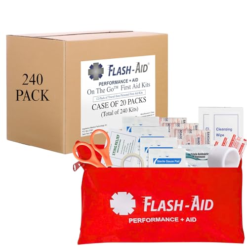 Bulk 240-Pack Mini First Aid Kits &ndash; Compact Travel IFAKs in Reusable Pouches &ndash; First Aid Supplies for Emergency Preparedness, Events, Corporate Safety, Classrooms, Schools, and Outreach Programs